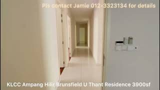 KLCC Ampang Hilir Brunsfield U Thant Residence huge partial furnished unit