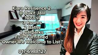 kiara Residence 2 @ Bukit Jalil 1073 sf Fully Furnished