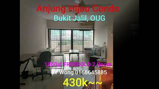 Anjung Hijau Condo Greenfields Bukit Jalil (1000sf LRT Awan Besar) OUG 430k