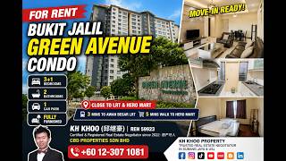 Bukit Jalil Green Avenue Condo for Rent | Fully Furnished | Close to LRT & Hero Mart