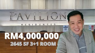 Pavilion Residences For Sale | Exclusive | Convenient | Low Density | 3+1 Bedroom | 2645sf | RM4mil