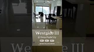 KL Westside III, Desa Parkcity condominium for Sale (3 bedrooms, 2 bathrooms, 2 car parking lot)