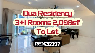 Dua Residency KLCC 3+1 Rooms 5 Baths 2,098sf Fully Furnished Balcony Bathtub To Let